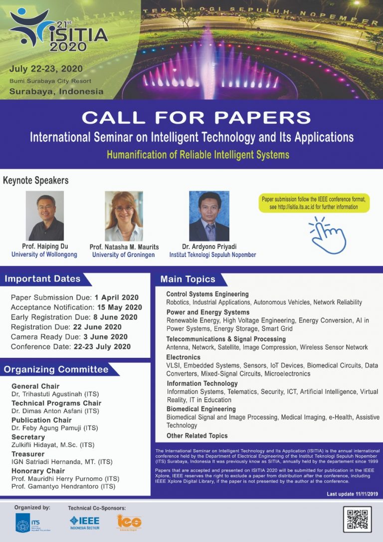 Call for Paper ISITIA 2020