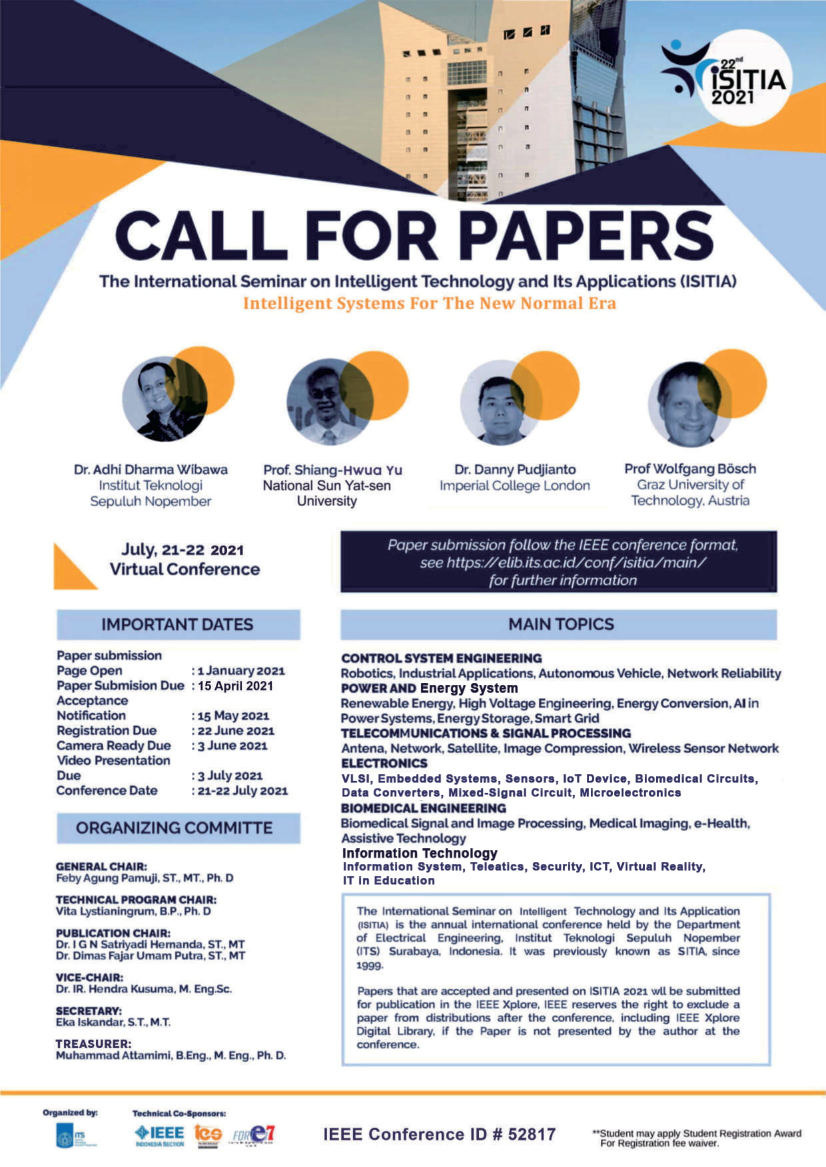 Call for Paper ISITIA 2021